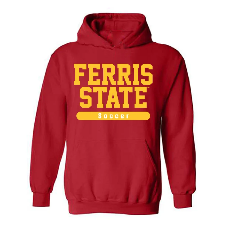 Ferris State - NCAA Women's Soccer : Isabella Baron - Classic Shersey Hooded Sweatshirt Hoodie with Patch Decorative Personalized