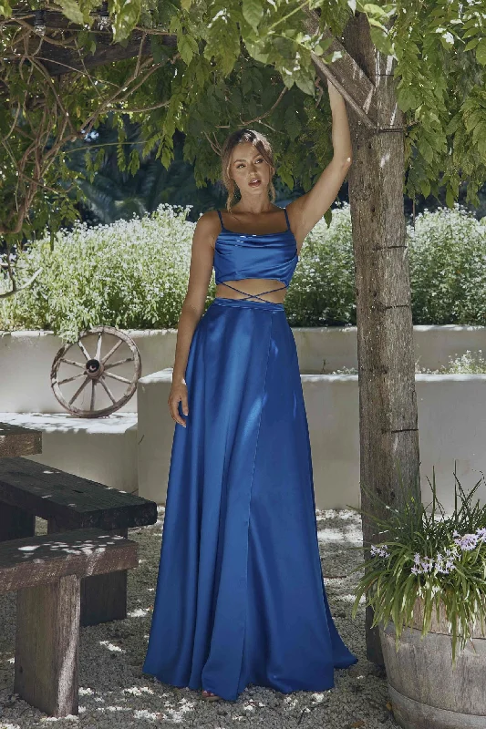 Luna Satin Crop Evening Dress – PO2312