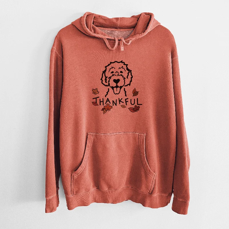 Thankful Labradoodle - Unisex Pigment Dyed Hoodie Hoodie with Relaxed Fit Easy Casual