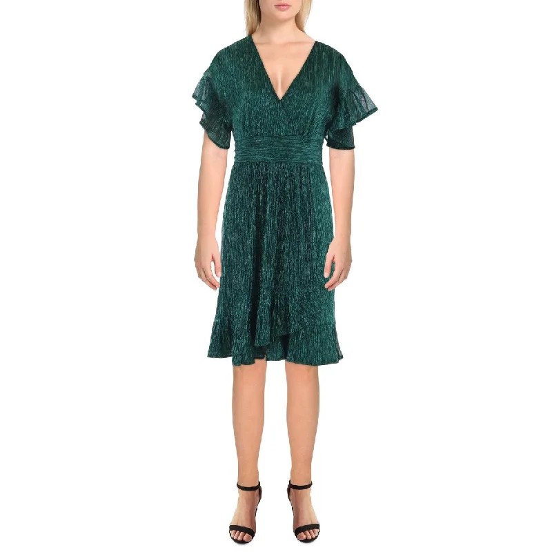 Womens Metallic Mini Cocktail And Party Dress Tunics Brand named