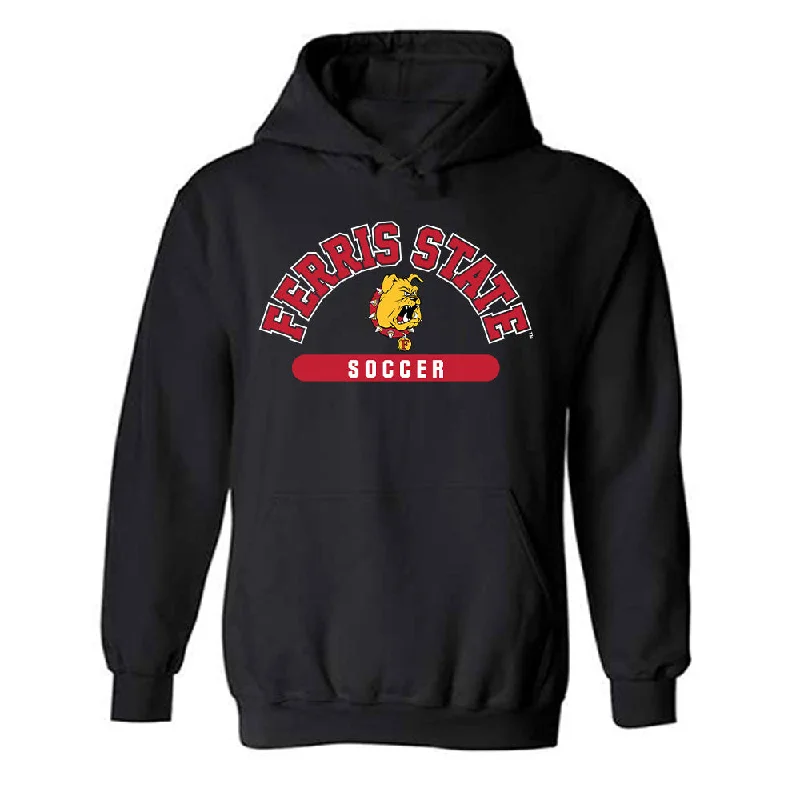 Ferris State - NCAA Women's Soccer : Isabella Baron - Classic Shersey Hooded Sweatshirt Hoodie with Ribbed Hem Stretchable Secure
