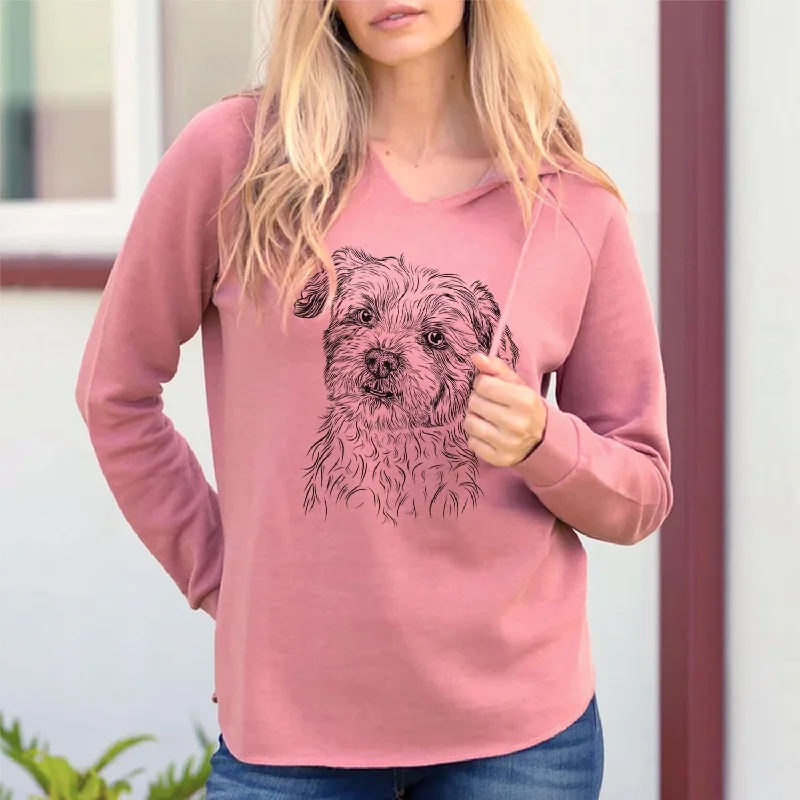 Roxie the Schnauzer Shih Tzu Mix - Cali Wave Hooded Sweatshirt Hoodie with Hood Adjustable Protection