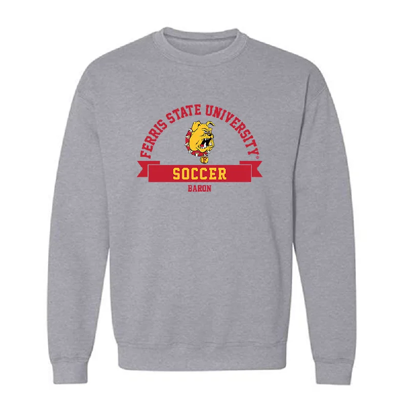 Ferris State - NCAA Women's Soccer : Isabella Baron - Classic Fashion Shersey Crewneck Sweatshirt Hoodie with Rhinestones Sparkly Elegant