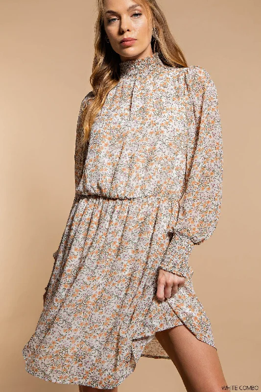 Fall Harvest Dress Square Neckline Feminine