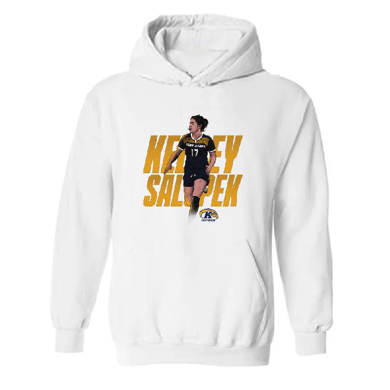Kent State - NCAA Women's Soccer : Kelsey Salopek - Hooded Sweatshirt Hoodie with Hem Drawcord Adjustable Customizable