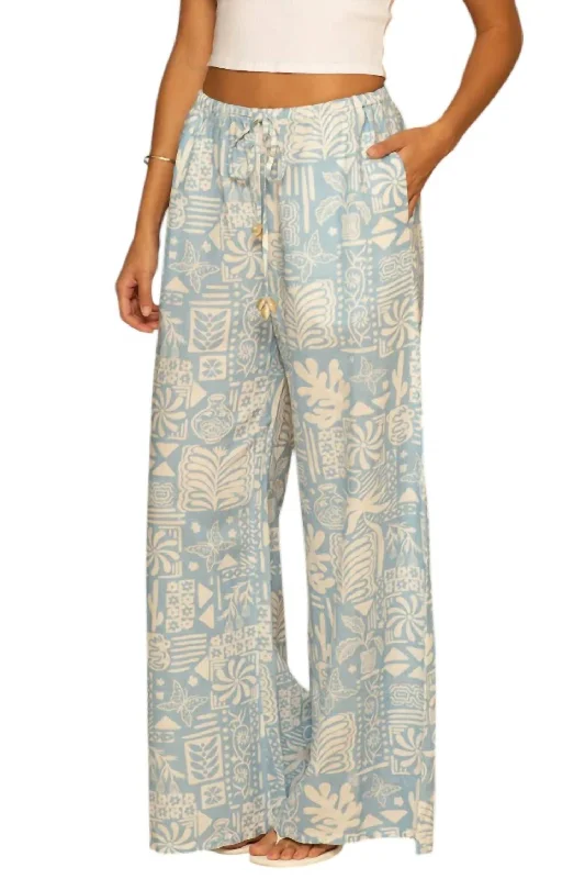 Beaded Beach Pants In Caribbean Formal Stretch Pants