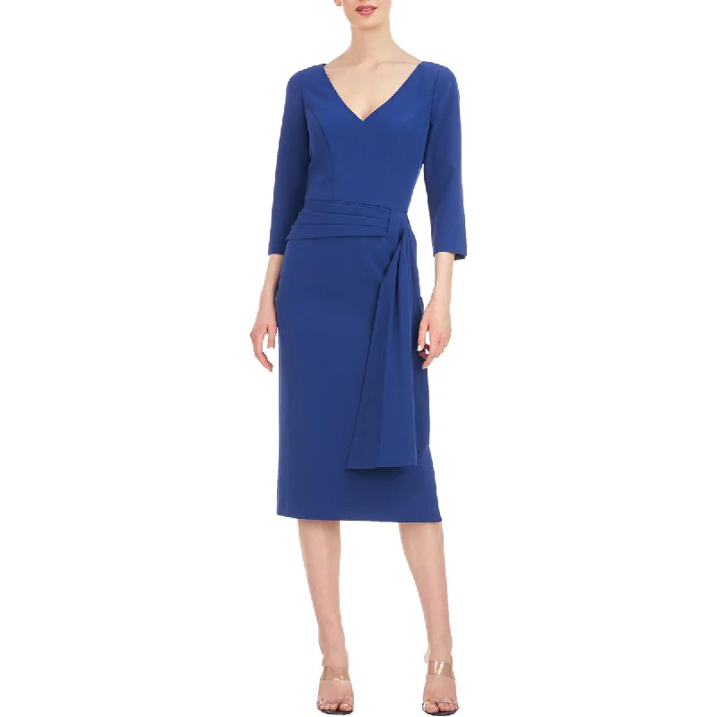 Ryder Womens V-Neck Knee-Length Cocktail And Party Dress Halter Neckline Beach
