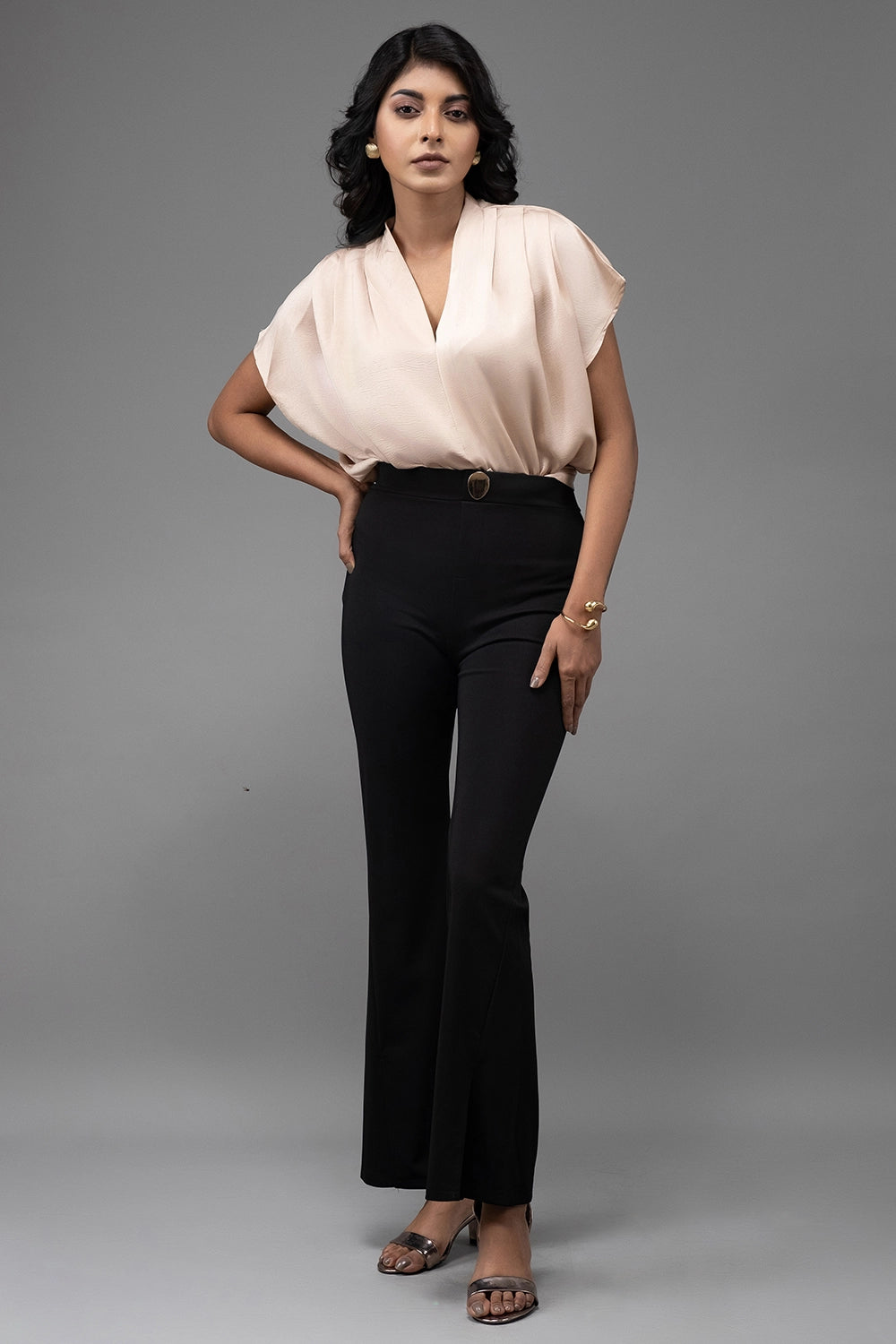 Front Slit Bootcut Pant Cozy Full-Length Pants
