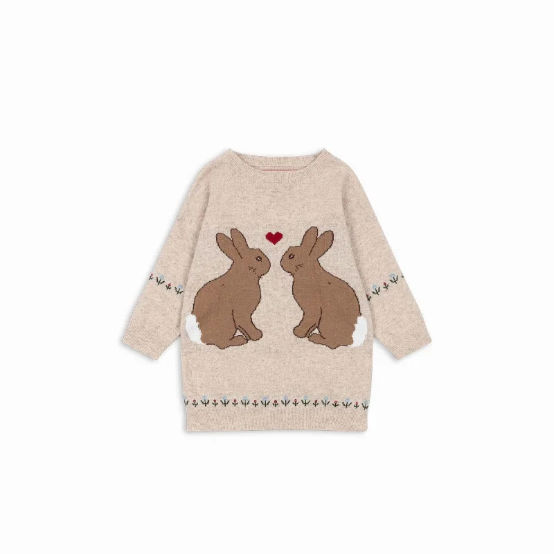 Konges Sløjd Eli Knit Dress-Off White Melange