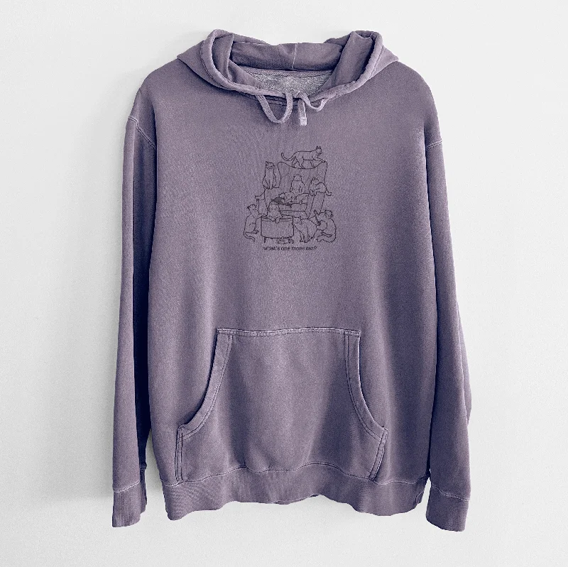 What's One More Cat? - Unisex Pigment Dyed Hoodie Hoodie with Hem Lace Feminine Delicate