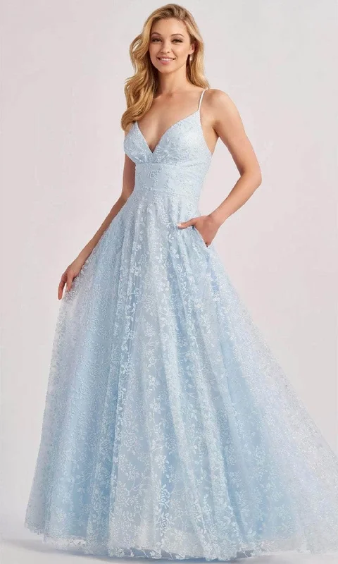 Colette By Daphne CL8650 - Floral Embossed Prom Dress sweetheart Neckline Romantic