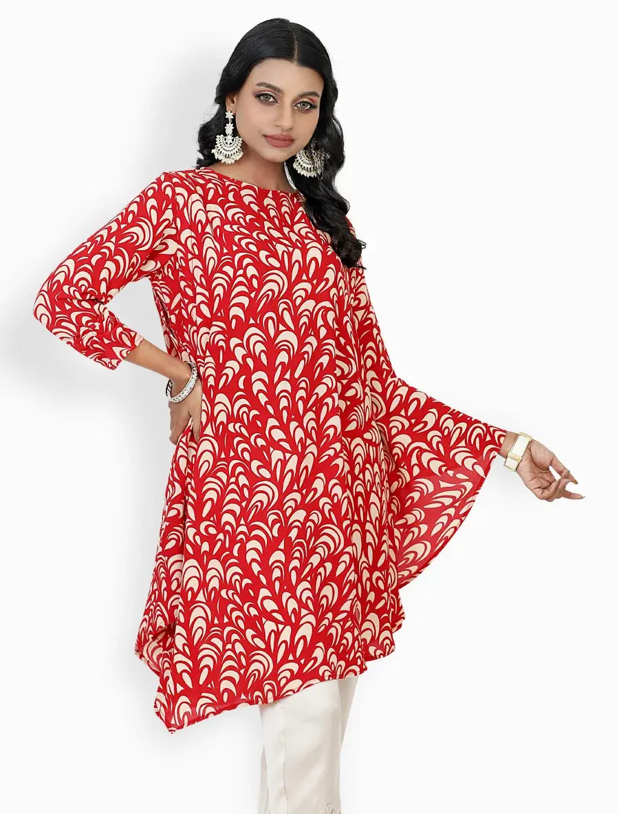 Printed Kaftan With Zardozi Pant Soft Stretch Pants