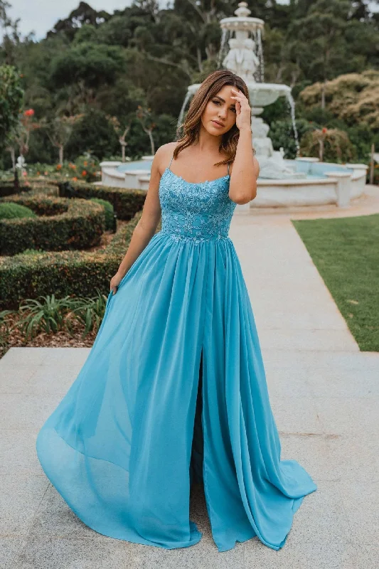 Cali Embroidered Lace Formal Dress – Sample Sale