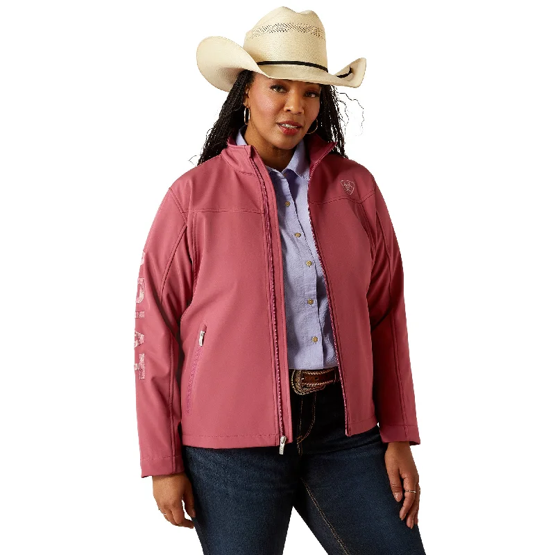ARIAT NEW TEAM ROSE MAUVE DRY SOFTSHELL JACKET Snapped Jacket Toggled Jacket Drawstring Jacket