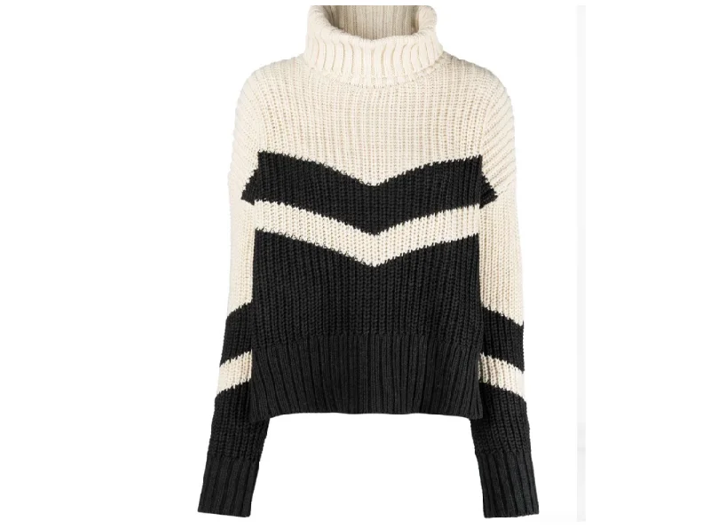 Veronica Beard Toril Turtleneck Sweater Collared Crew Neck Turtle Neck
