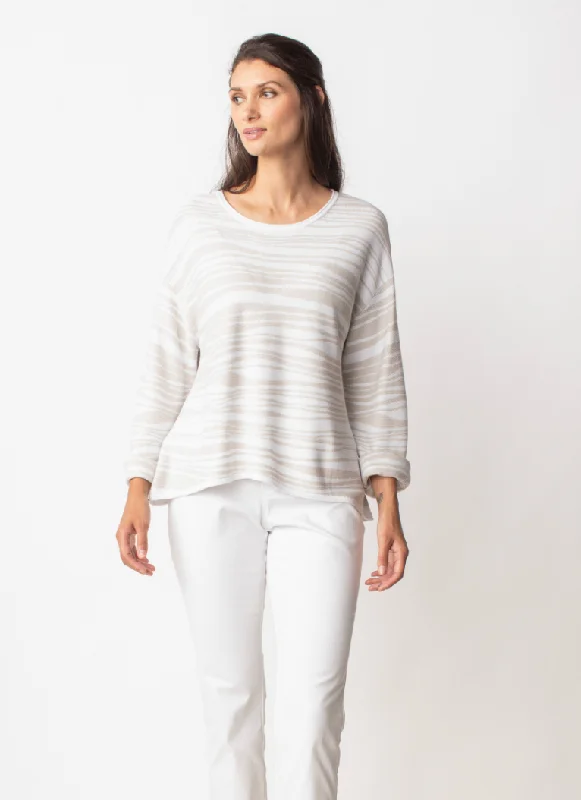 MOD WAVE PULLOVER Shirred Sleeve Feminine