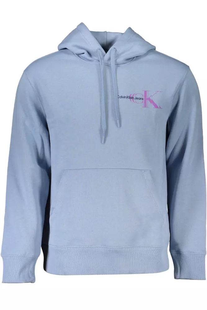 Light Blue Cotton Men Sweater Open Front Closed Front Wrap Front