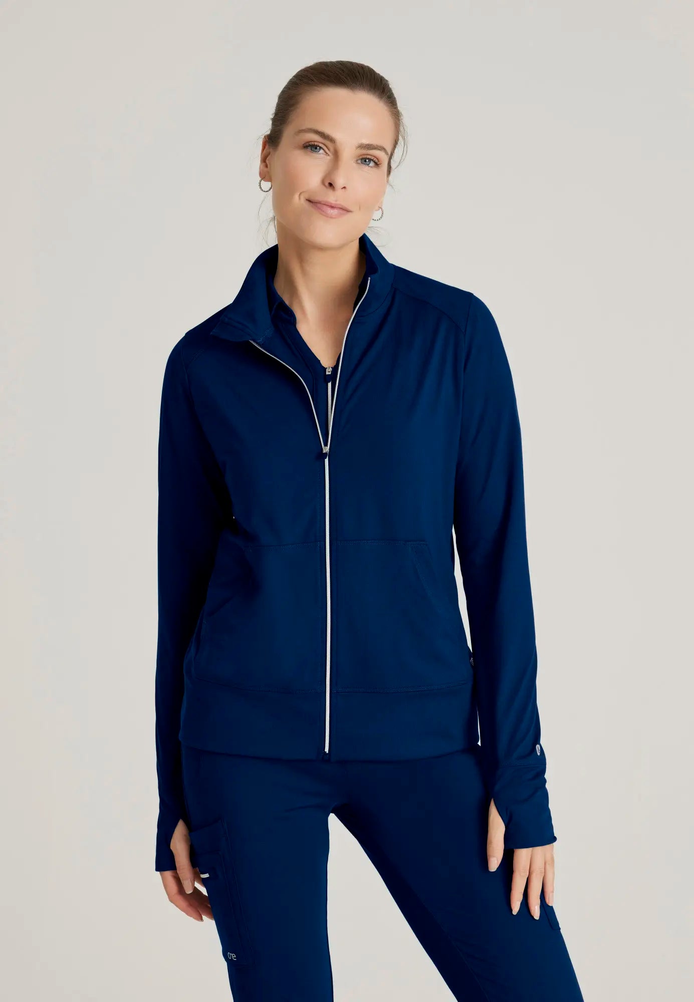 Barco Women's Arena Knit Warm-Up Jacket - Indigo Nylon Jacket Polyester Jacket Spandex Jacket