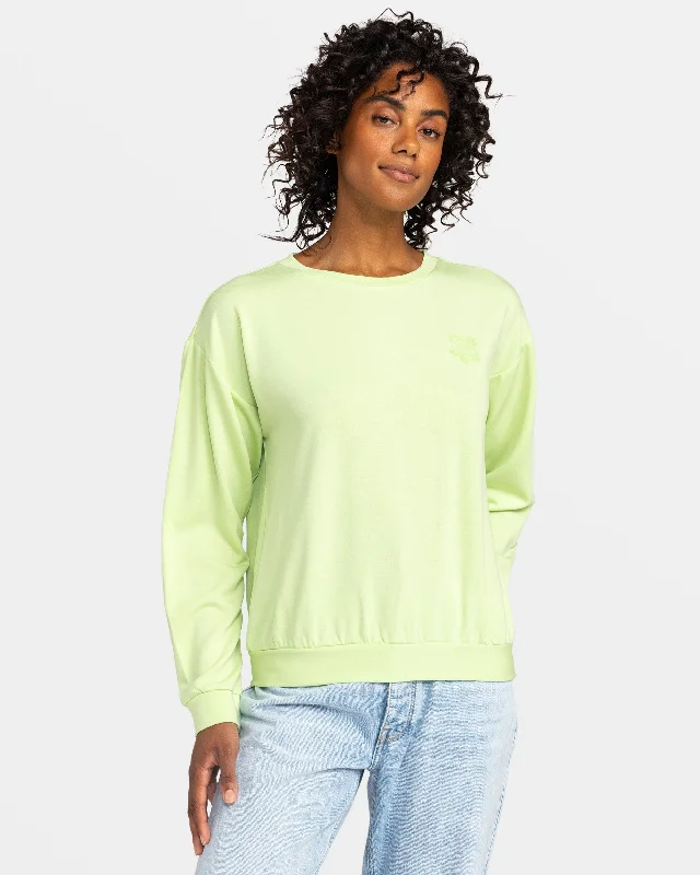 Surfing By Moonlight Pullover Sweatshirt - Butterfly Blouson Sleeve Pullover