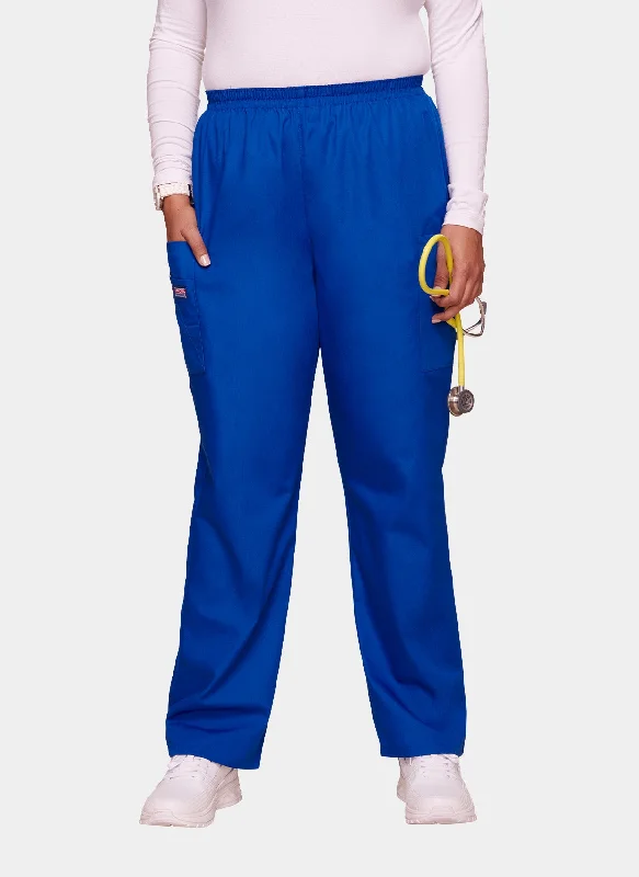 Cherokee Unisex Elasticated Scrub Trousers - Royal Trousers Cargo Utility