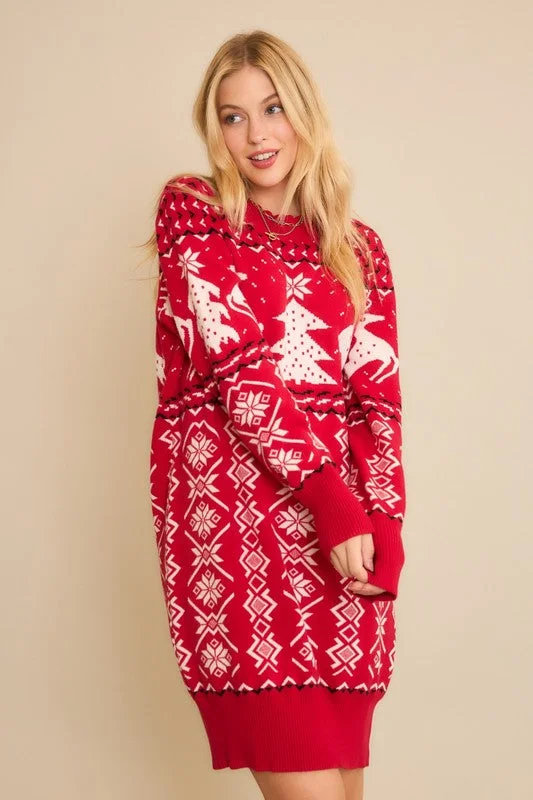 Holiday Sweater Dress Knit Fabric Woven Fabric Fleece Fabric