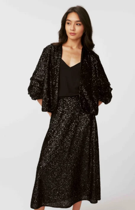 Laredo Jacket Black - Diane Von Furstenberg Notch Collar Peter Pan Collar Cowl Neck