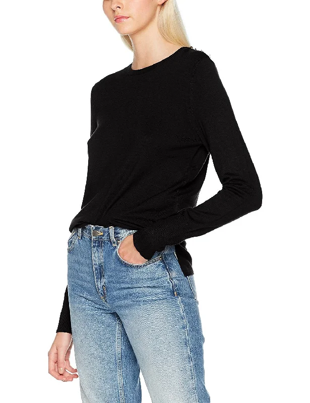 ONLY Onldina L/S Pullover Knit Noos Jumper Black Asymmetrical Hem Sweater