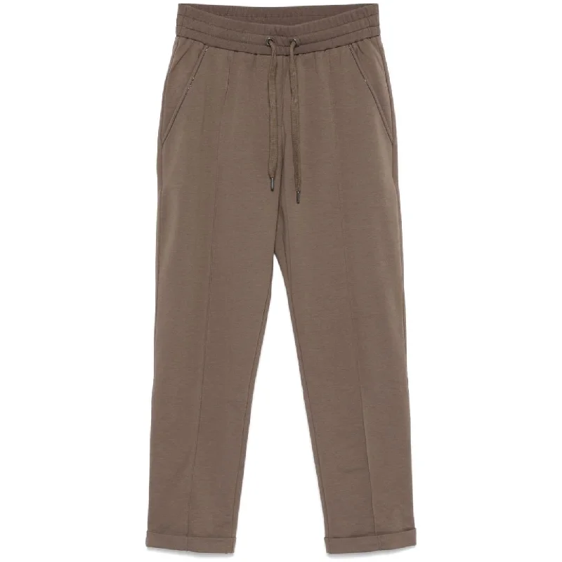 Brunello Cucinelli Trousers Brown Trousers Yoga Stretchy