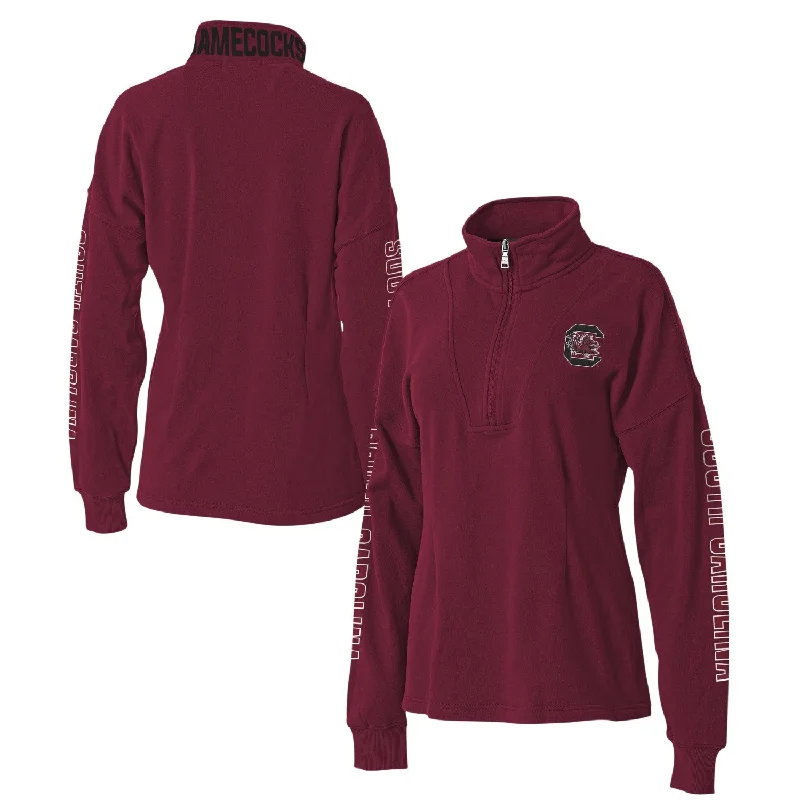 CAROLINA GAMECOCKS ERIN ANDREWS 1/2 ZIP PULLOVER Ribbed Crew Neck