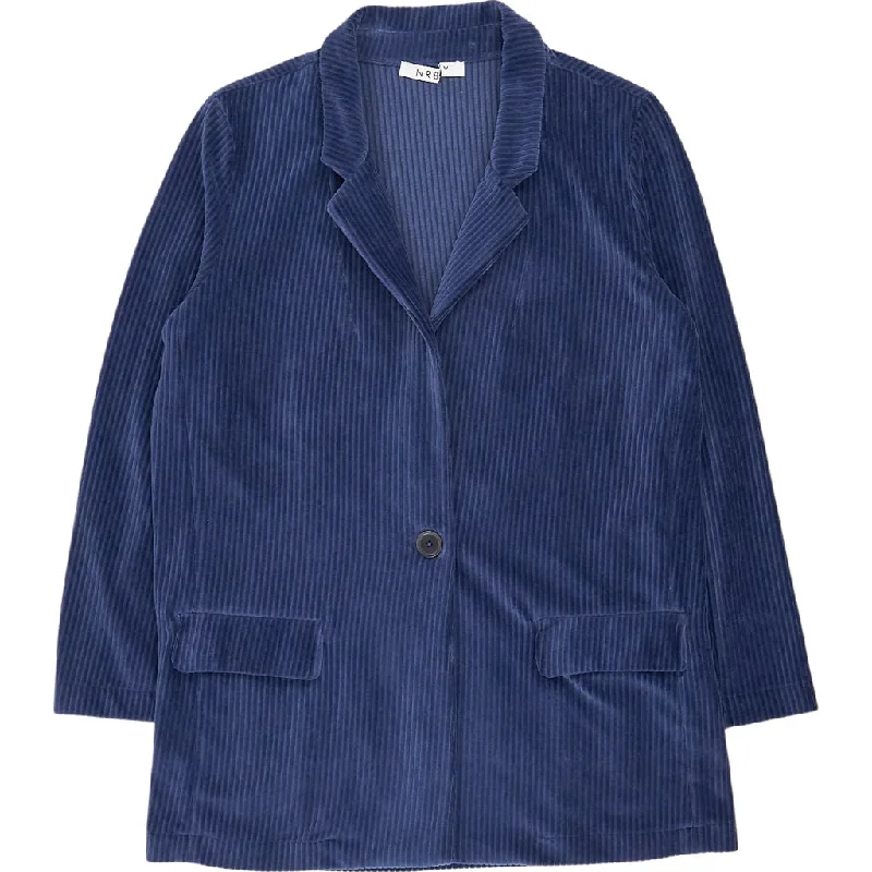 NRBY Blue Corduroy Jacket Trench Coat Raincoat Waterproof Jacket