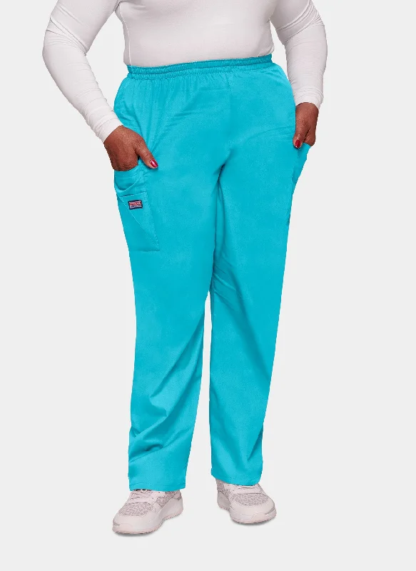 Cherokee Unisex Elasticated Scrub Trousers - Turquoise Skinny Trousers Denim Stretchy