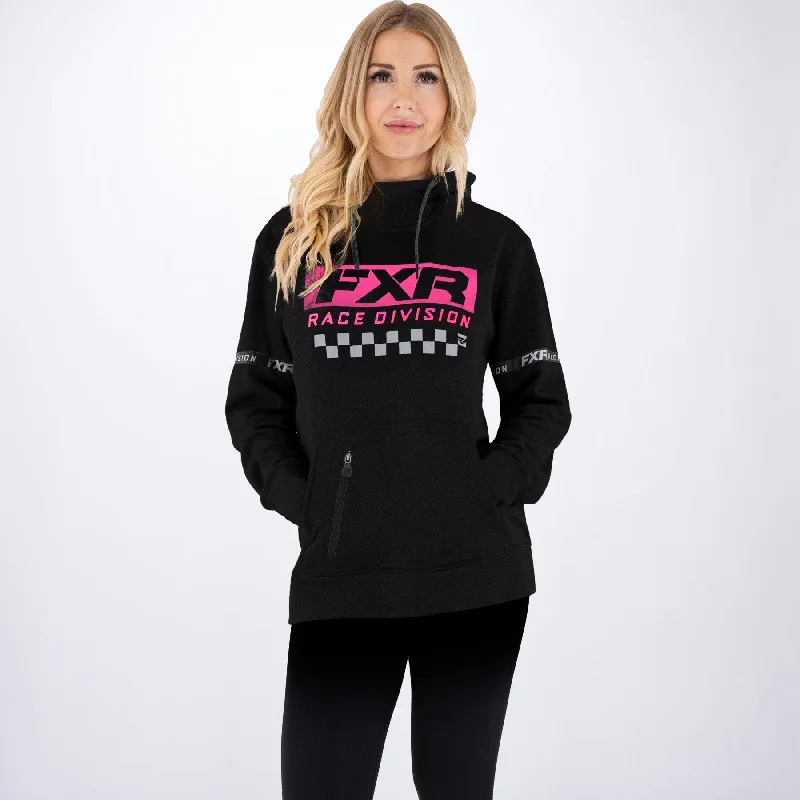 Women's Race Division Tech Pullover Hoodie Plunging Neck Pullover