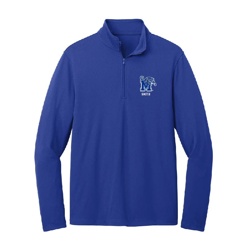 Memphis - NCAA Women's Basketball : Tamya Smith - Lightweight Quarter Zip Jacket Tiered Jacket Buttoned Jacket Zippered Jacket