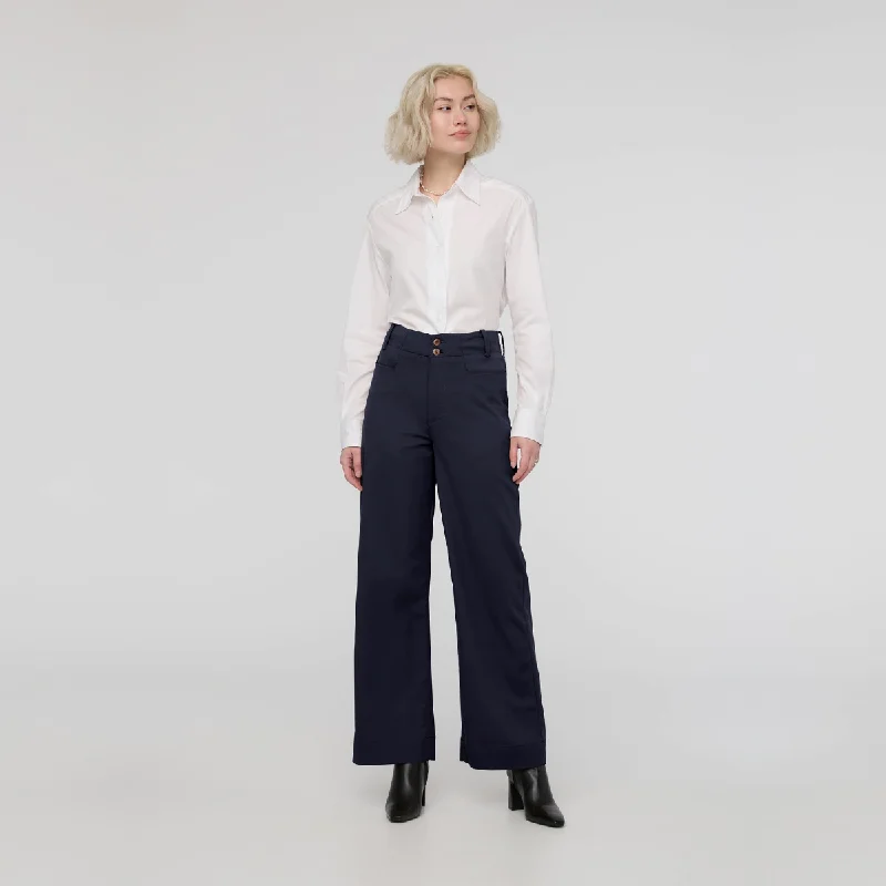 Duer (Sample) - Women's NuStretch Trouser - Navy Trousers Bootcut Casual