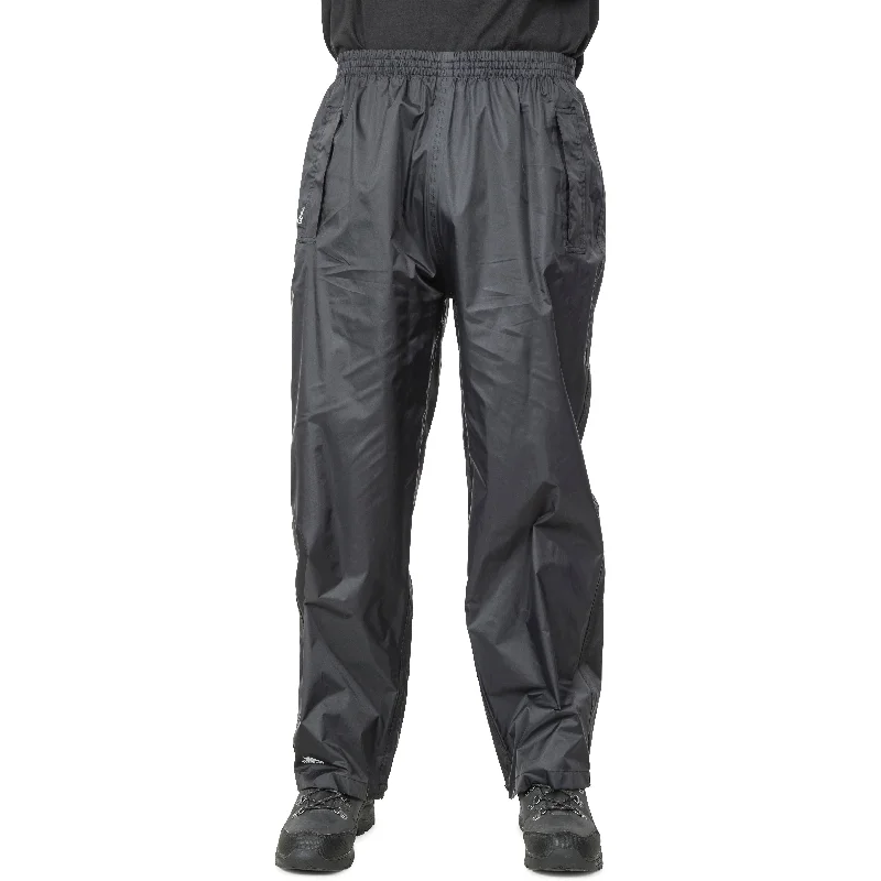 Qikpac Adults Unisex Pack Away Waterproof Trousers in Black Cropped Trousers Casual Linen