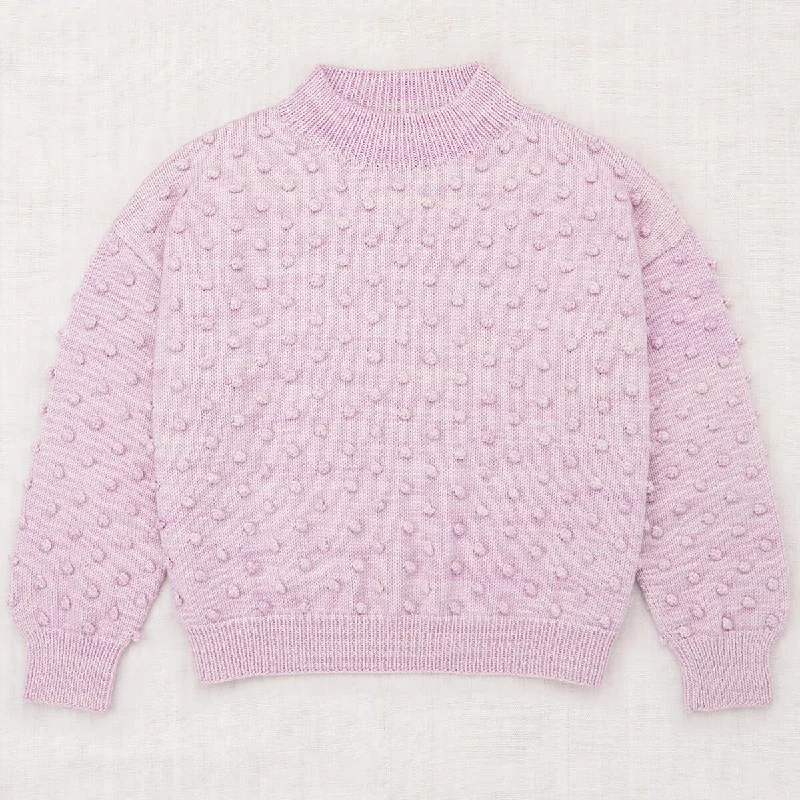 EXCLUSIVE Adult Original Popcorn Sweater in Lilac by Misha & Puff Ribbed Striped Patterned