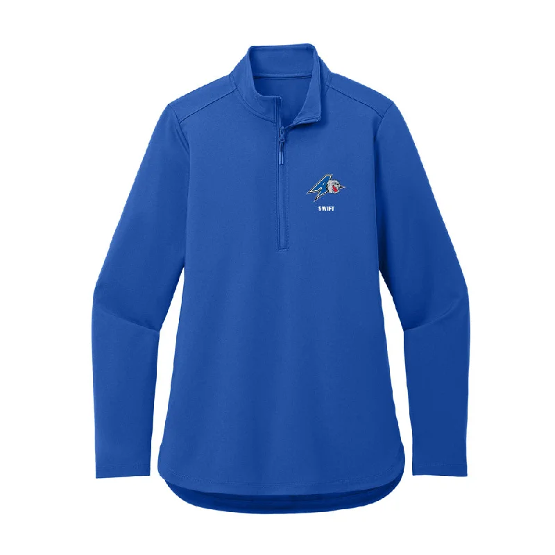 UNC Asheville - NCAA Women's Basketball : Alana Swift - Women's Premium Quarter Zip Jacket Denim Jacket Leather Jacket Suede Jacket