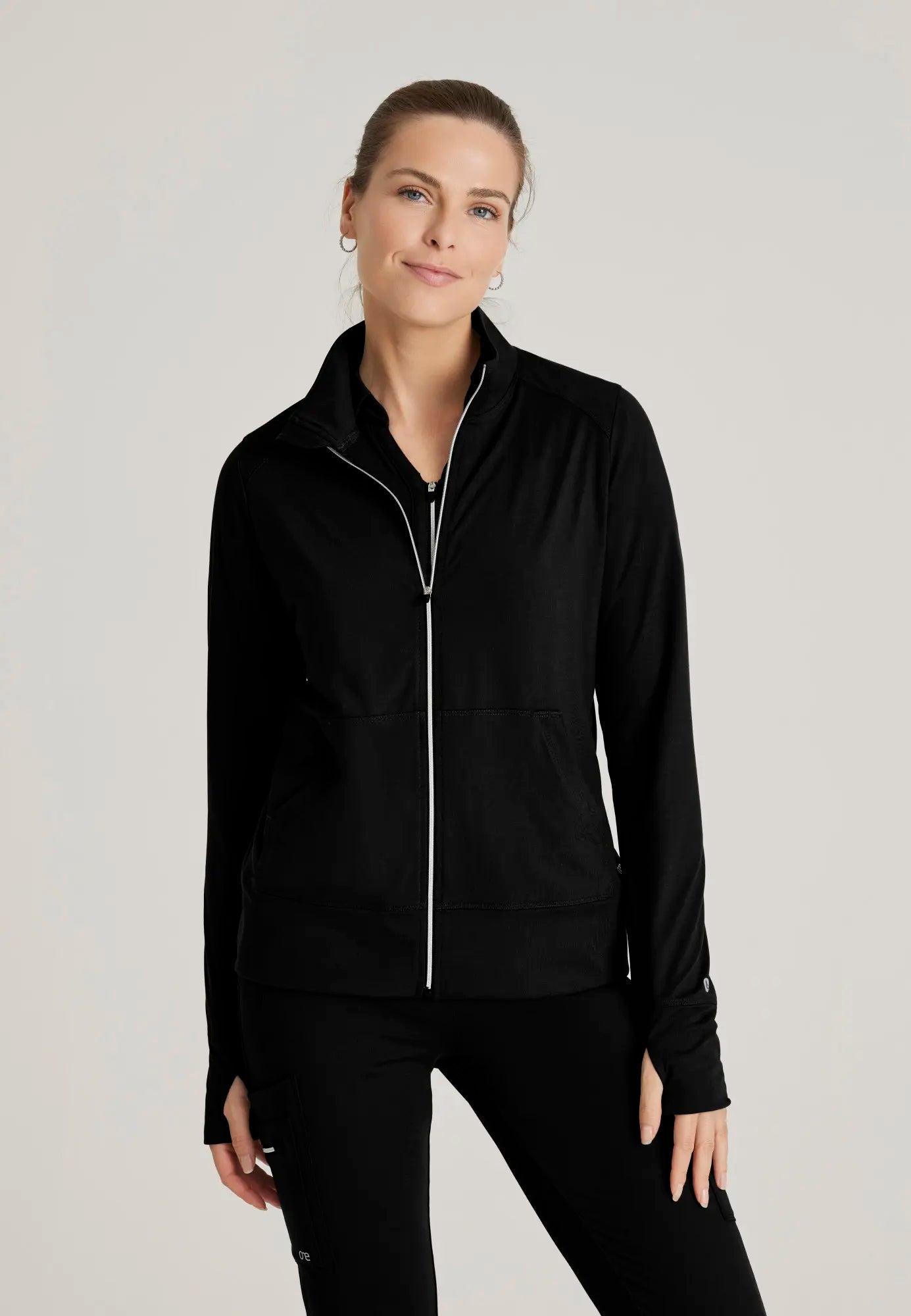 Barco Women's Arena Knit Warm-Up Jacket - Black Cotton Jacket Linen Jacket Terry Jacket