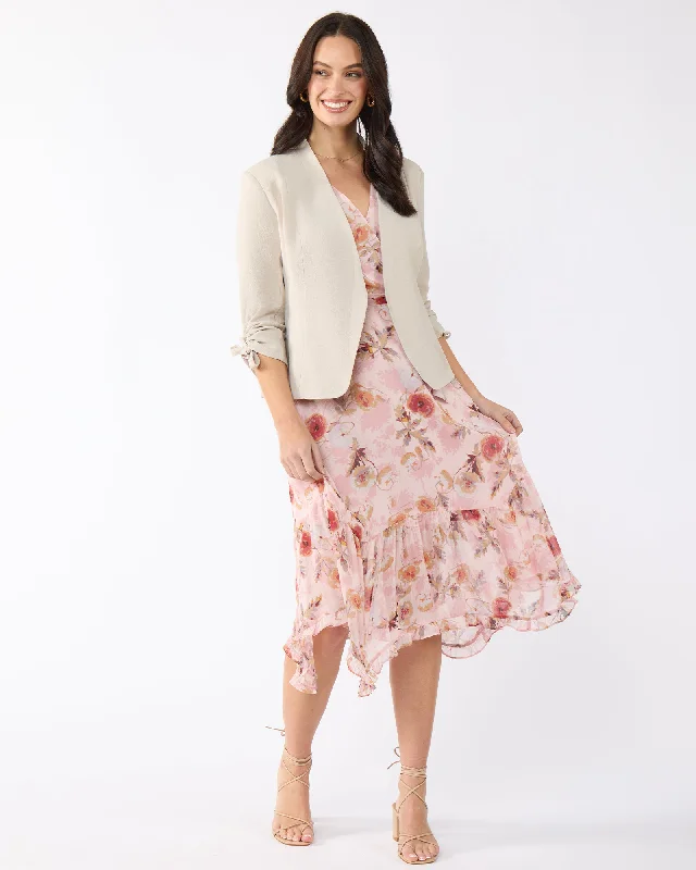 Thea Bow Sleeve Jacket Wool Jacket Cashmere Jacket Tweed Jacket
