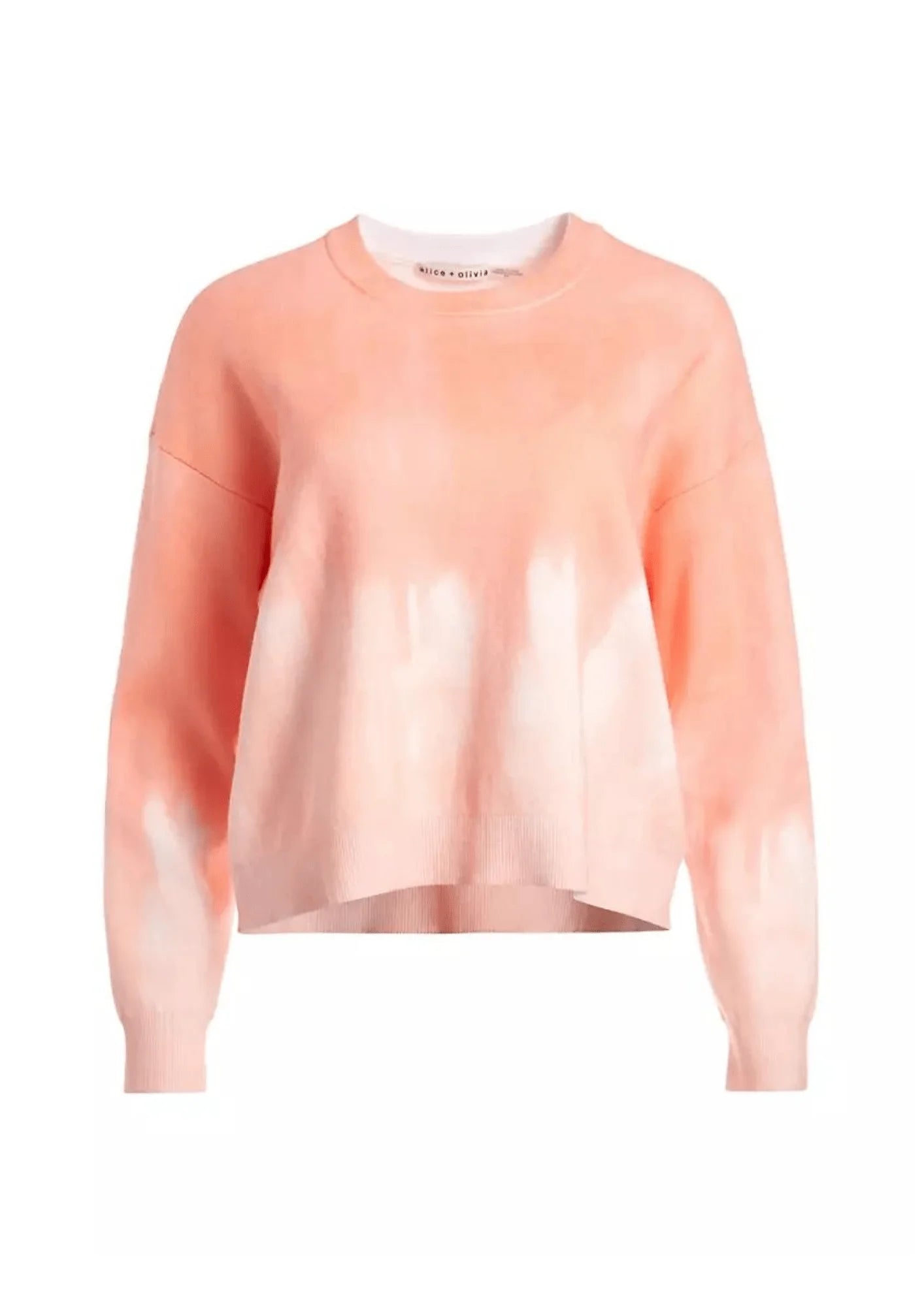 ORANGE GLEESON TIE-DYE PULLOVER Button Front Sweater