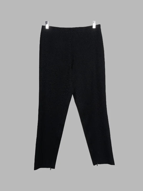 Dirk Bikkembergs 1990s 2000s black wool zipped cuff tapered trousers - size 42 Trousers Corduroy Warm