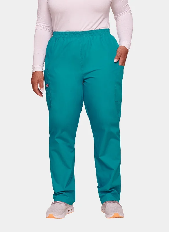Cherokee Unisex Elasticated Scrub Trousers - Teal Trousers Palazzo Wide Leg