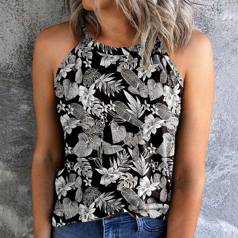 Women's Bohemian Print Vest Stitching Retro Pullover Slim Top Kimono Neck Pullover