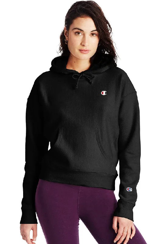 Champion Reverse Weave Women's Pullover Hoodie, C logo Cashmere Luxurious Pullover
