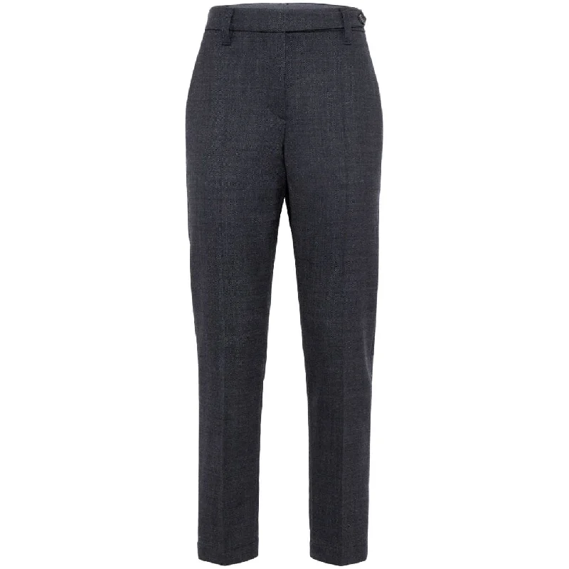 Brunello Cucinelli Trousers Grey Trousers Evening Elegant