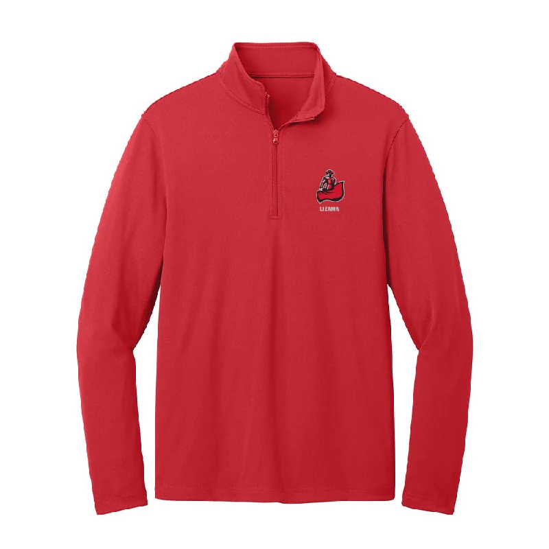 CSUN - NCAA Women's Basketball : Alondra Lizama - Lightweight Quarter Zip Jacket Fleece Fabric Down Fabric Feather Fabric