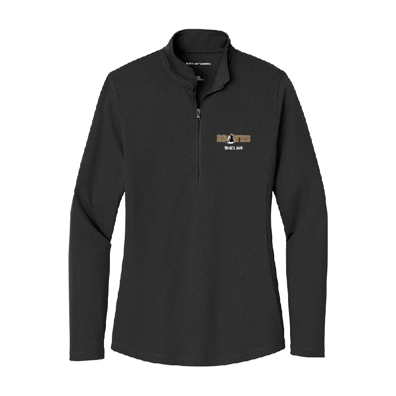 UNC Pembroke - NCAA Women's Basketball : Anastasia Sinclair - Women's Lightweight Quarter Zip Jacket Notch Collar Jacket Peter Pan Collar Jacket Cowl Neck Jacket