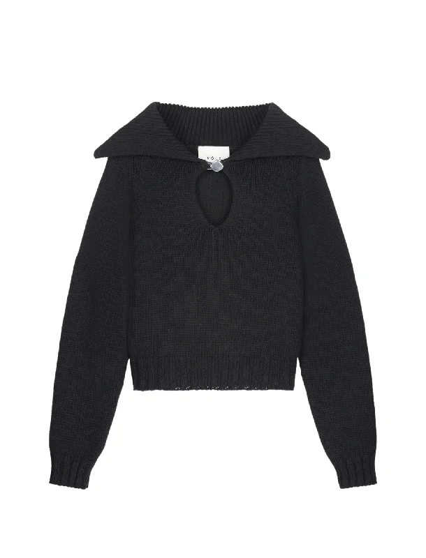 Knit Polo Pullover Short Sleeve Top