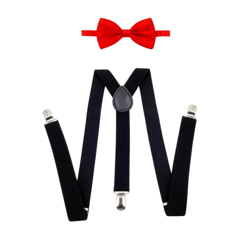 Men Suspenders with Bow Tie Y Back Braces for Trousers Formal Wear Halloween Black Red Trousers Review Highly