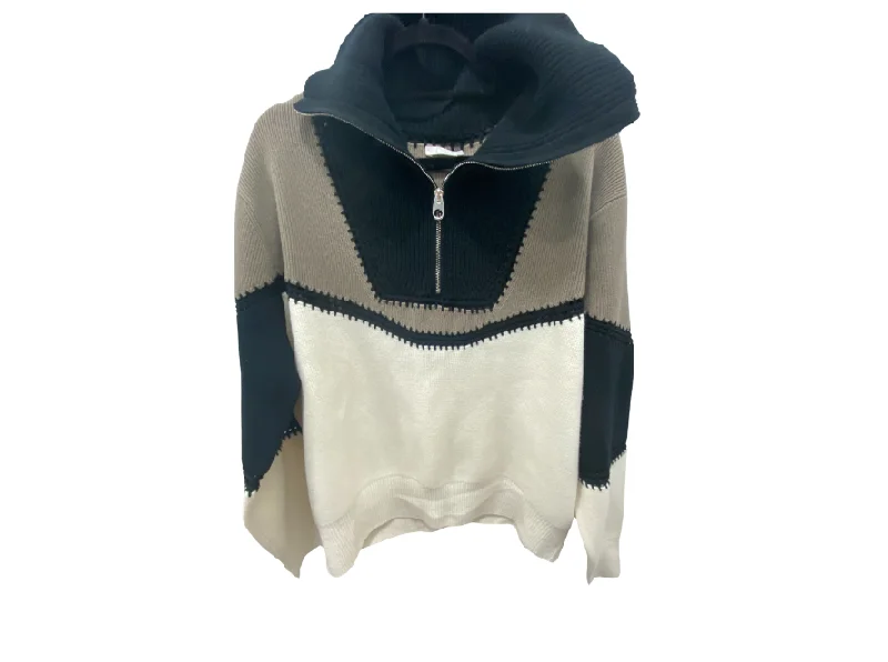 Chloé Half-zip wool and cashmere sweater Beaded Sweater Sequined Faux Fur